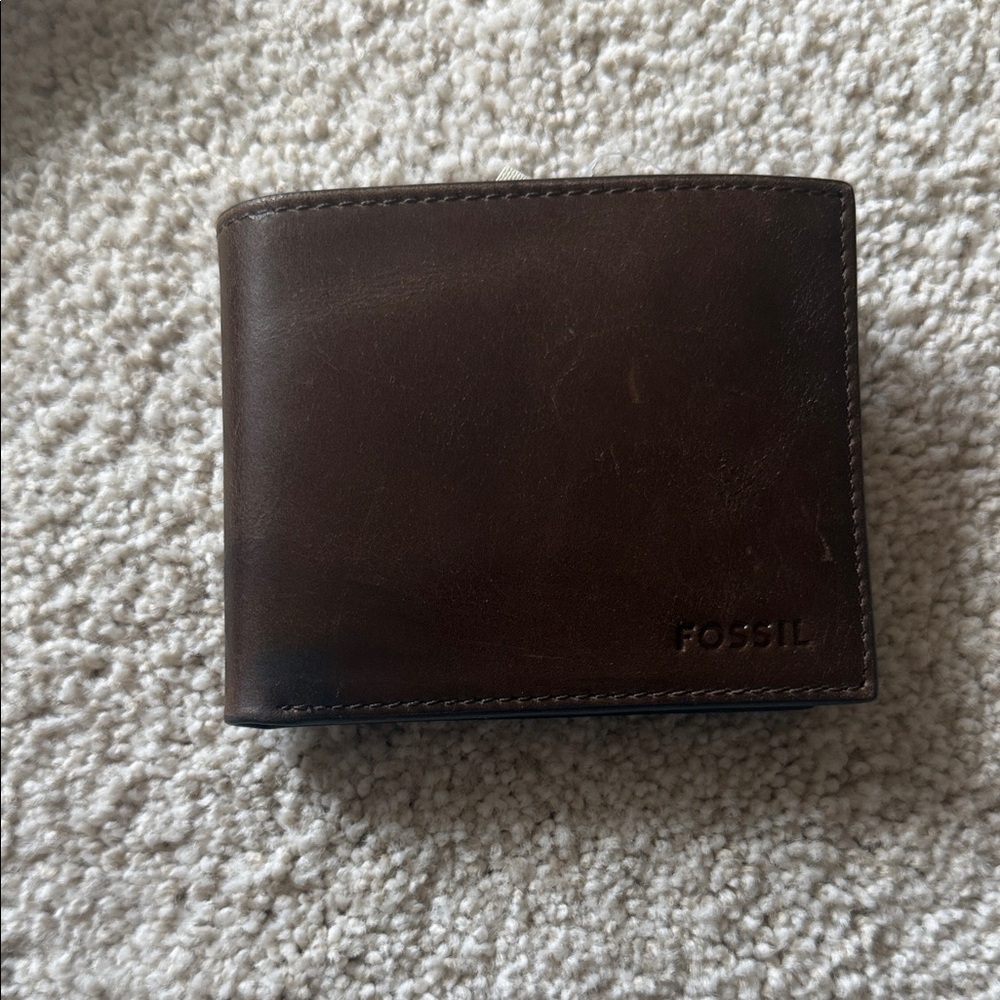 Fossil Dark Brown Leather Men's Wallet